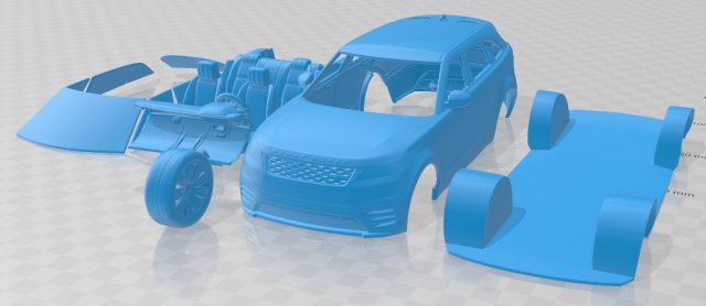 range rover velar 2018 printable car Modello di stampa 3D .c4d .max .obj .3ds .fbx .stl .blend 