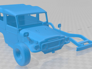 toyota land cruiser bj40 canvas 1979 printable body car 3Dプリントモデル