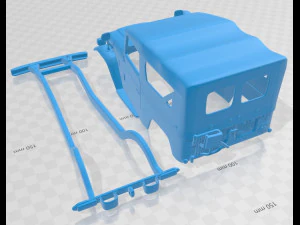 toyota land cruiser bj40 canvas 1979 printable body car 3D Print Model