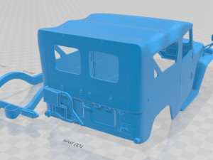 toyota land cruiser bj40 canvas 1979 printable body car 3Dプリントモデル