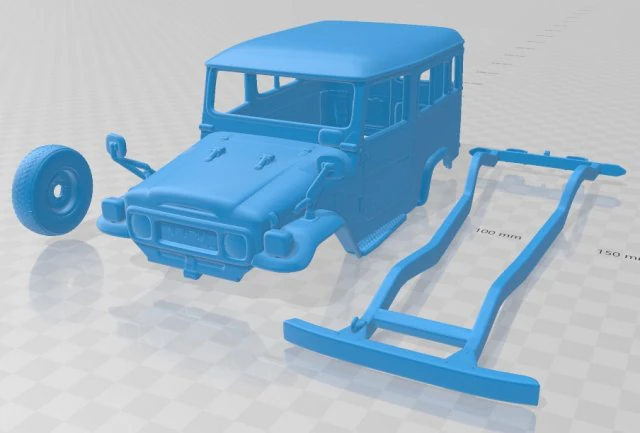 toyota land cruiser bj44v hard top 1979 printable body car 3D Print Model .c4d .max .obj .3ds .fbx .stl .blend 