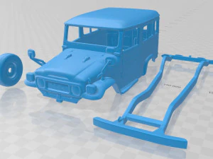 Toyota Land Cruiser BJ44V Hard Top 1979 carro com carroceria imprim&iacute;vel Modelo de Impressão 3D
