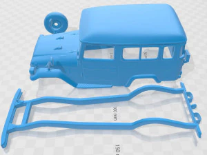 toyota land cruiser bj44v hard top 1979 printable body car 3D Print Model