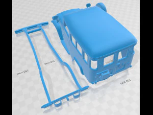 toyota land cruiser bj44v hard top 1979 printable body car 3D Print Model