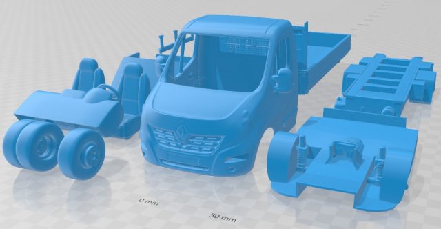 renault master tripper 2018 printable van 3D Baskı Modeli .c4d .max .obj .3ds .fbx .stl .blend 