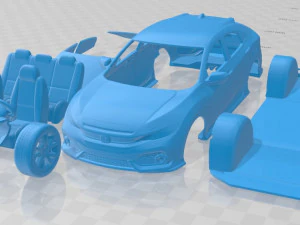 honda civic 2017 printable car 3D Print Model