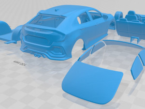 honda civic 2017 printable car 3D-printmodel