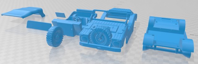 porsche 597 jagdwagen 1955 printable car 3D प्रिंट मॉडल .c4d .max .obj .3ds .fbx .stl .blend 