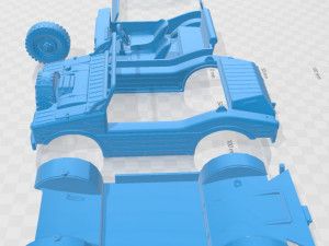 porsche 597 jagdwagen 1955 printable car 3D प्रिंट मॉडल