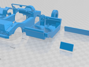 porsche 597 jagdwagen 1955 printable car 3D प्रिंट मॉडल