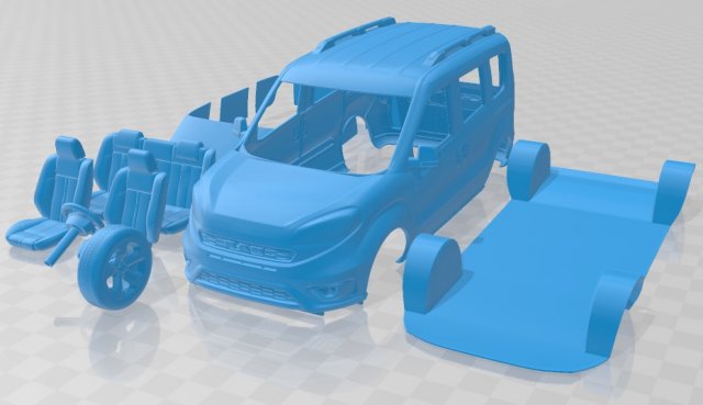 ram promaster city wagon slt l1 2019 printable van Model do druku 3D .c4d .max .obj .3ds .fbx .stl .blend 