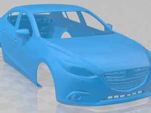 mazda 3 2018 printable body car 3D-printmodel