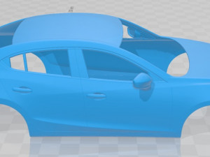 mazda 3 2018 printable body car 3D-printmodel