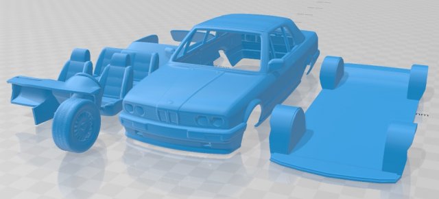e30 convertible 1990 printable car 3D 프린트 모델 .c4d .max .obj .3ds .fbx .stl .blend 