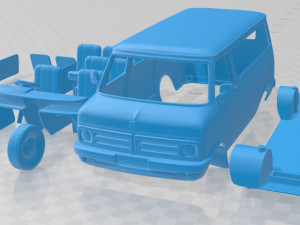 bedford cf minibus 1972 printable van 3D Print Model