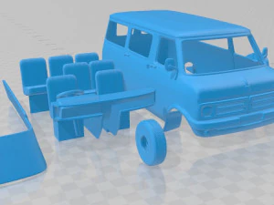 bedford cf minibus 1972 printable van 3D Print Model