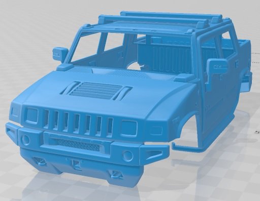 hummer h2 sut 2011 printable body car 3D 打印模型 .c4d .max .obj .3ds .fbx .stl .blend 
