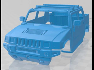 hummer h2 sut 2011 yazdırılabilir g&ouml;vdeli araba 3D Baskı Modeli