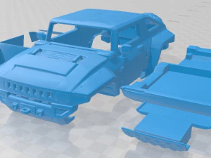 hummer hx yazdırılabilir araba 3D Baskı Modeli