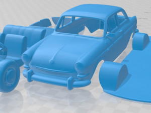 volkswagen 1600 type 3 sedan 1965 printable car 3D Print Model