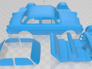 volkswagen 1600 type 3 sedan 1965 printable car 3D 프린트 모델