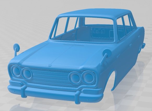 mitsubishi colt 1500 sedan 1965 printable body car Modelo de Impressão 3D .c4d .max .obj .3ds .fbx .stl .blend 