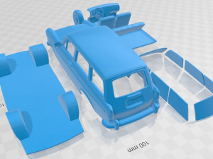 volkswagen 1600 type 3 variant 1965 printable car Model do druku 3D