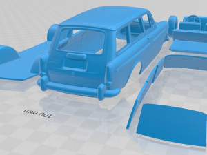 volkswagen 1600 type 3 variant 1965 printable car Model do druku 3D