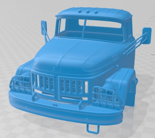 zil 131 1966 printable cabin truck 3D-Druckmodell .c4d .max .obj .3ds .fbx .stl .blend 