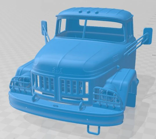 zil 131 1966 printable cabin truck 3D Print Model .c4d .max .obj .3ds .fbx .stl .blend