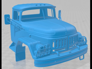 zil 131 1966 printable cabin truck 3D-Druckmodell