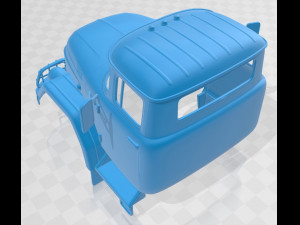 zil 131 1966 printable cabin truck 3D-Druckmodell