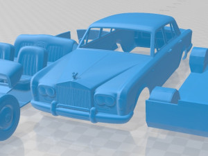 silver shadow 1965 printable car 3D Print Model