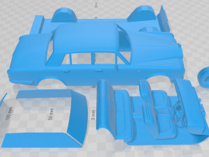 silver shadow 1965 printable car 3D 프린트 모델