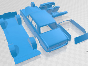 silver shadow 1965 printable car 3D 프린트 모델