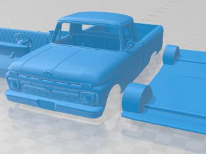 f 100 1966 coche imprimible Modelo de impresión 3D