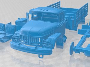 zil 131 1966 printable truck Model Cetak 3D