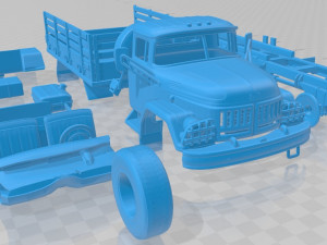zil 131 1966 printable truck Modello di stampa 3D