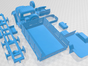 zil 131 1966 printable truck Modello di stampa 3D