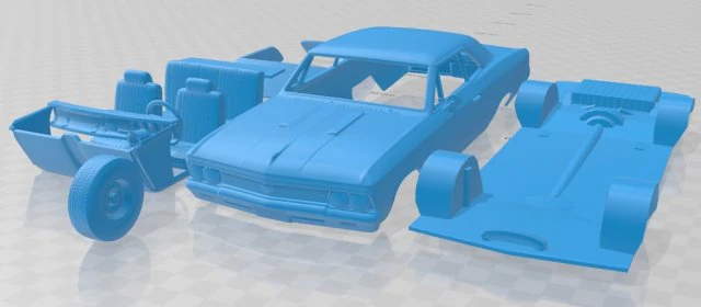 chevrolet chevelle ss 1966 printable car 3D Print Model .c4d .max .obj .3ds .fbx .stl .blend 