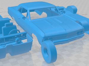 chevrolet chevelle ss 1966 printable car 3D Print Model