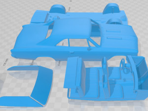 chevrolet chevelle ss 1966 printable car 3D Print Model