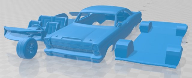 fairlane 500 gt coupe 1966 printable car 3D Print Model .c4d .max .obj .3ds .fbx .stl .blend 