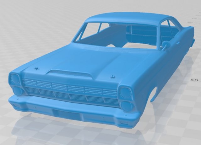 fairlane 500 gt coupe 1966 printable body car 3D-printmodel .c4d .max .obj .3ds .fbx .stl .blend 