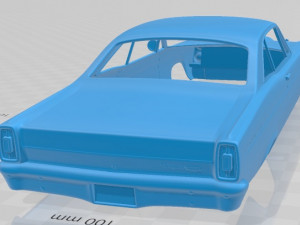 fairlane 500 gt coupe 1966 printable body car 3D-printmodel