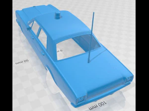 galaxie 500 sedan police 1966 printable body car 3D Print Model
