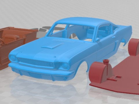 Mustang GT350H Shelby 1966 Printable Car 3D Print Model