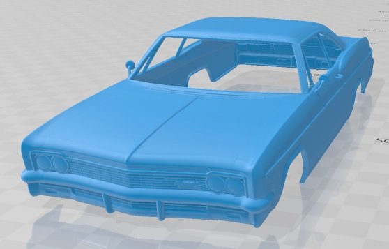 chevrolet impala ss sport coupe 1966 printable body car 3D 打印模型 .c4d .max .obj .3ds .fbx .stl .blend
