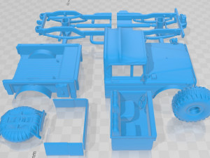 Jeep kaiser m715 olive drab ogre 1967 printable car Modèles 3D en vedette
