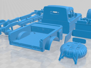 Jeep kaiser m715 olive drab ogre 1967 printable car Modèles 3D en vedette